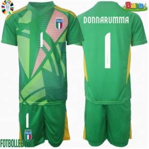 Italien Gianluigi Donnarumma #1 Målvakt Bortaställ Barn EM 2024 Kortärmad (+ Korta byxor)